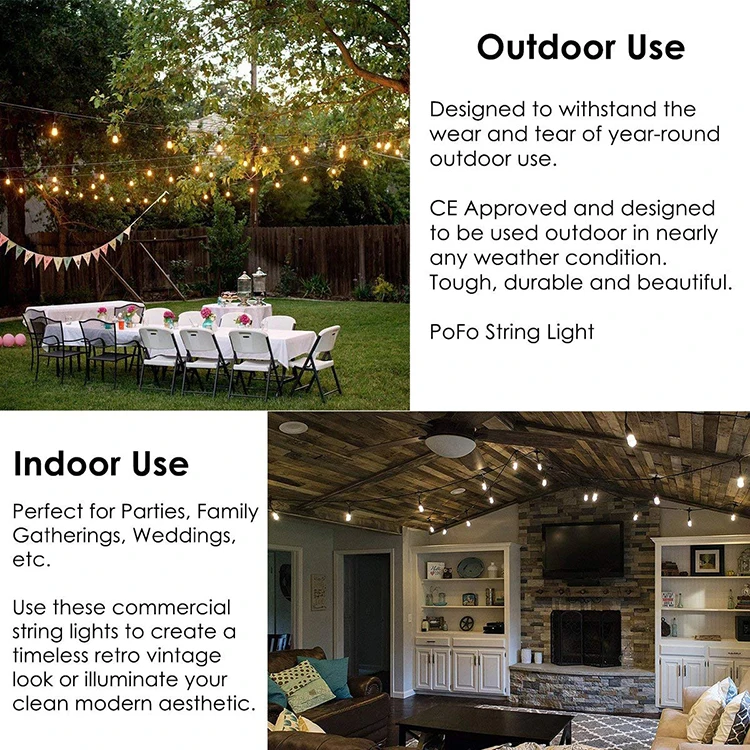 Holiday Lighting 10m Light Chain with Globe Bulbs Outdoor LED String Lights.jpg