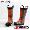 EN CE approved rubber Fireman Safety boots firefighter boot fire shoes with steel sole and cap