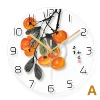 Vegetable and fruit elements simple glass wall clock