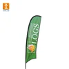 2019 High quality durable double side beach flag with logo