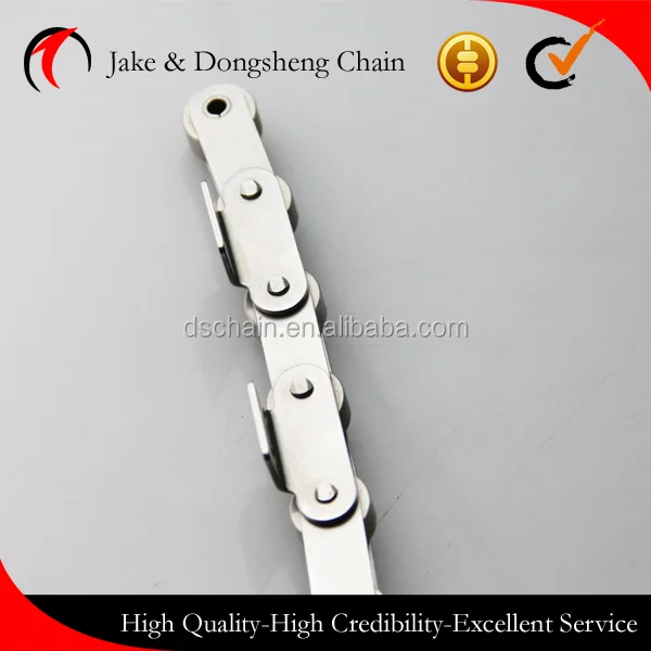 
SUS C2042 pitch 25.40 food line machine parts large roller conveyor chains with attachments 