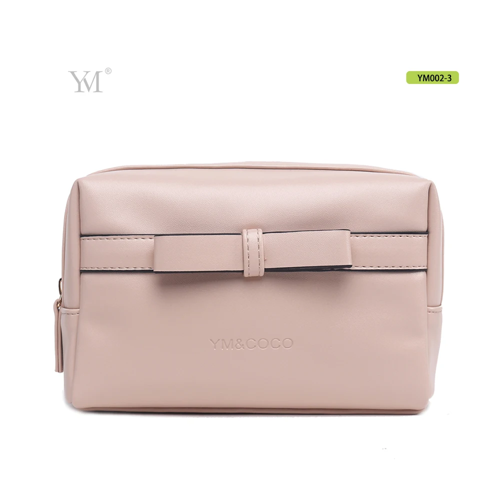 

YM&COCO beautiful portable makeup brush pouch,leather woman travel storage bag