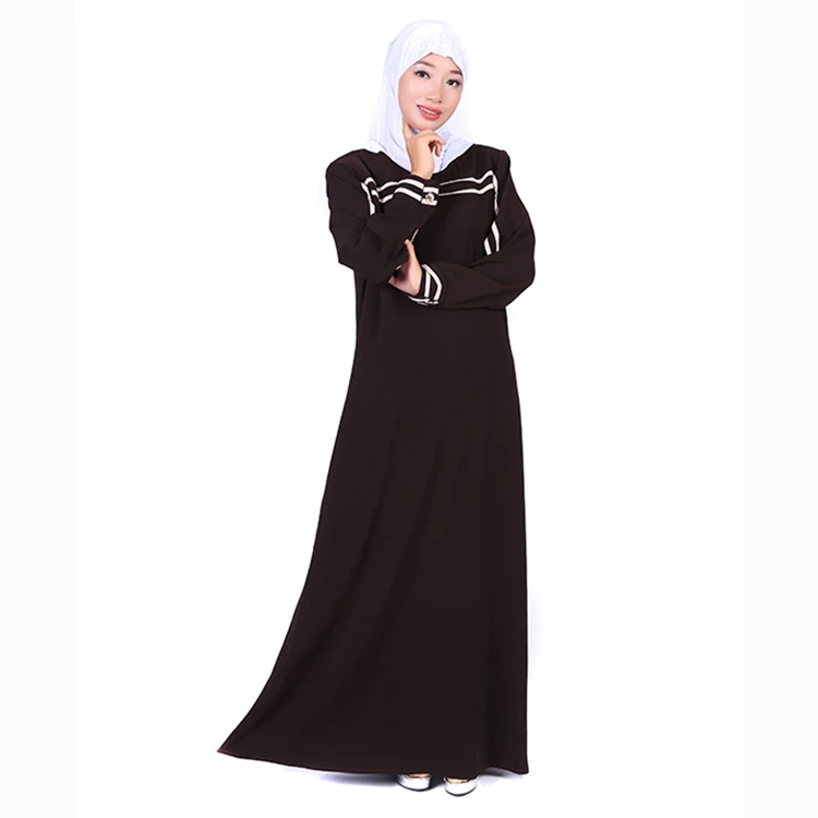 

2017 Muslim girl black abaya, Two colors mix
