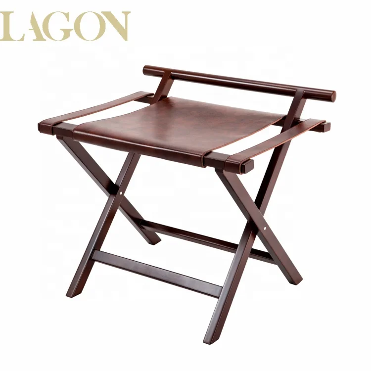 leather luggage rack