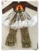 Thanksgiving outfits 2015 wholesale price new arrival kids clothes for winter fluffy dress long sleeve top ruffle pants 2pcs set