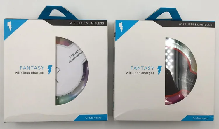 Fantasy Qi Wireless Charger Crystal Ufo Shape Charging Pad With Led Light For iPhone For Huawei
