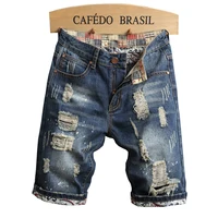 

Men Jean Shorts Vintage Slim Straight Denim Cotton Jeans Pants Fashion Shorts