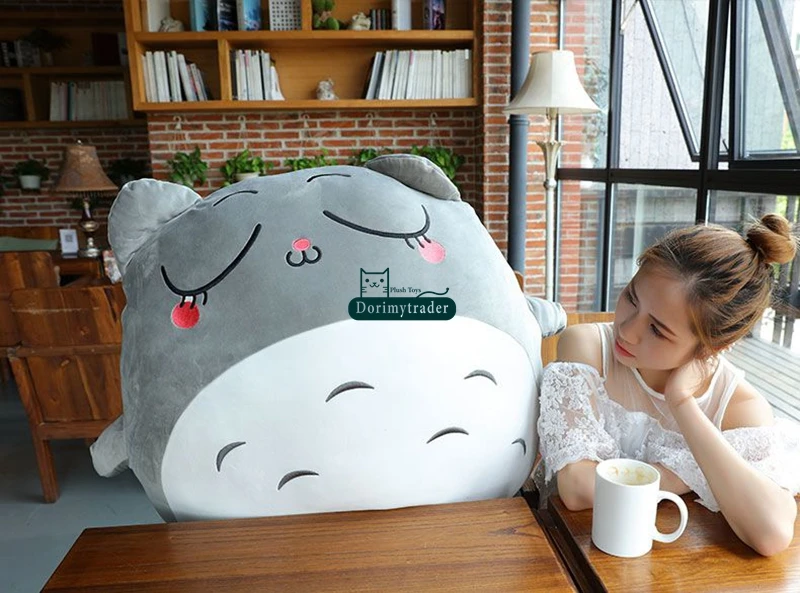 Dorimytrader Cuddly Big Fat Totoro Plush Toy Stuffed Soft Anime Cartoon Cats Pillow Doll with Funny Face Christmas Kids Gifts DY61868 (13)