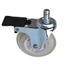 Furniture Type caster 3 Inch PU Transparent Roller Office Chair Castor replacement with brake