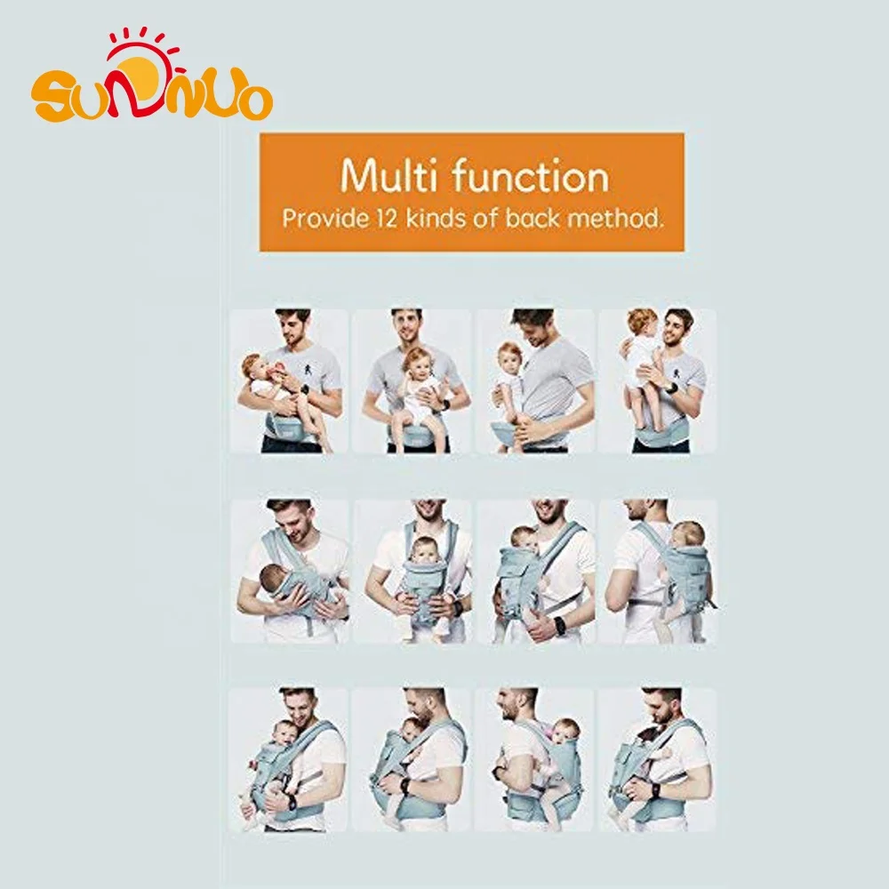 Breathable Cotton Cool Mesh with Detachable Hood Baby Carrier