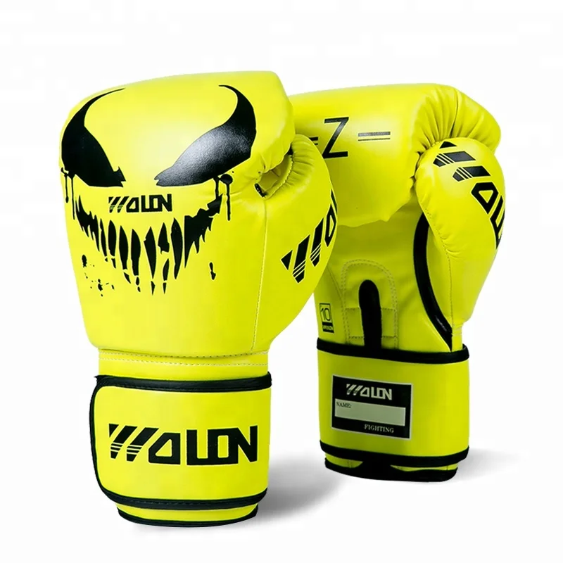 

wholesale fashion PU Leather yellow 10oz boxing gloves, Customer requiment