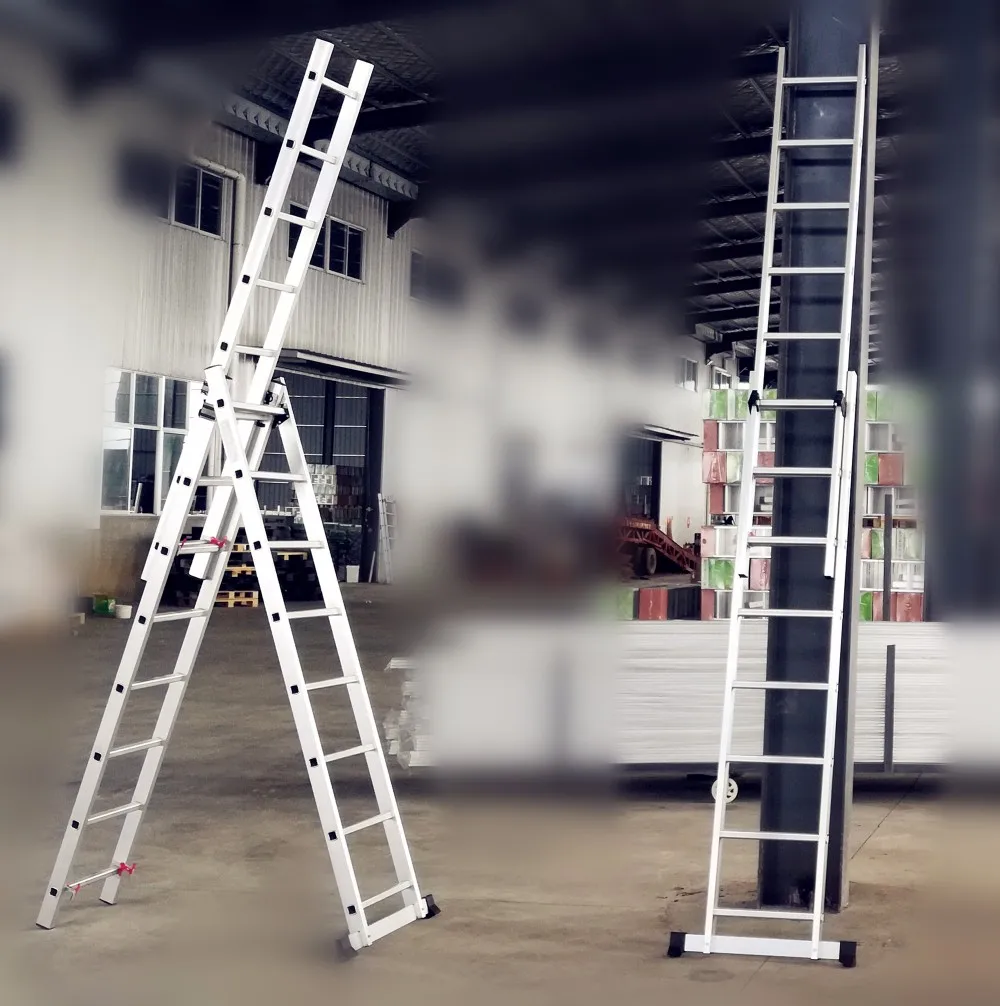 En131 Aluminium Lightweight Combination Telescopic Step Extension