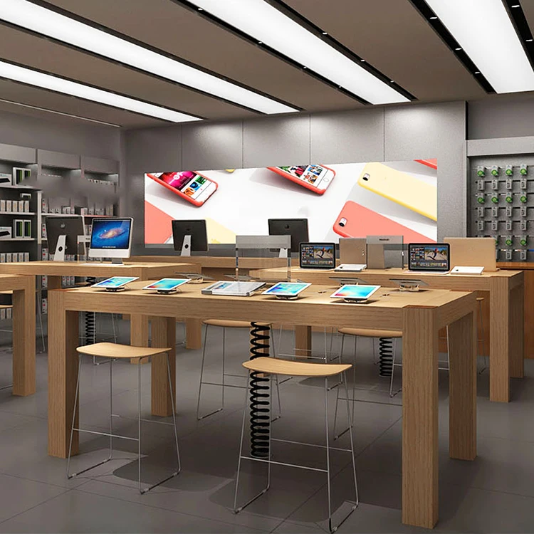 Guangzhou Apple Store Wood Display Table With 4 Legs Furniture Buy