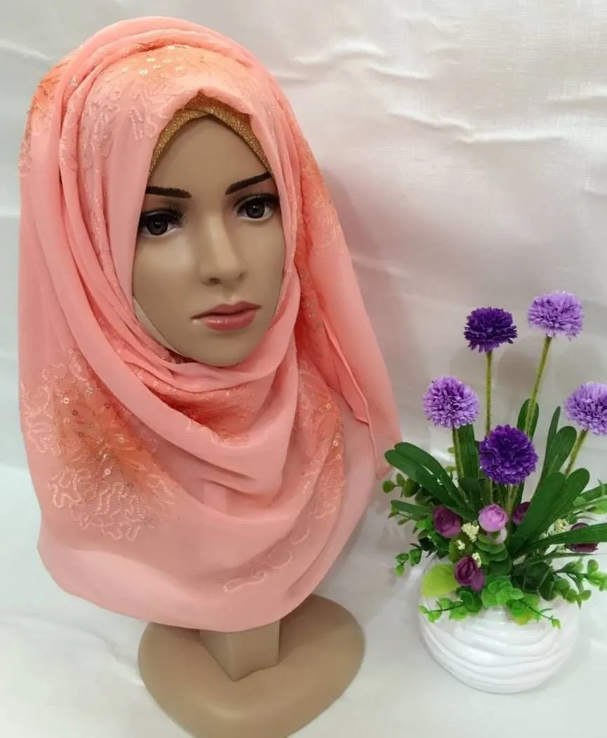 Best Selling Wholesale Chiffon Scarf Hijab Scarf Women Hijab Shimmer