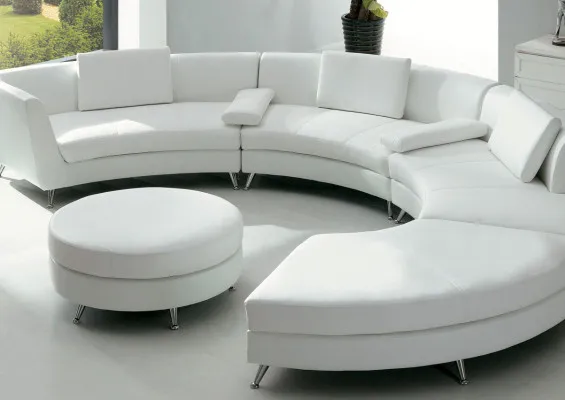 Modern Foshan C Shaped Sofa Set Big Round Sofa - Buy White ...