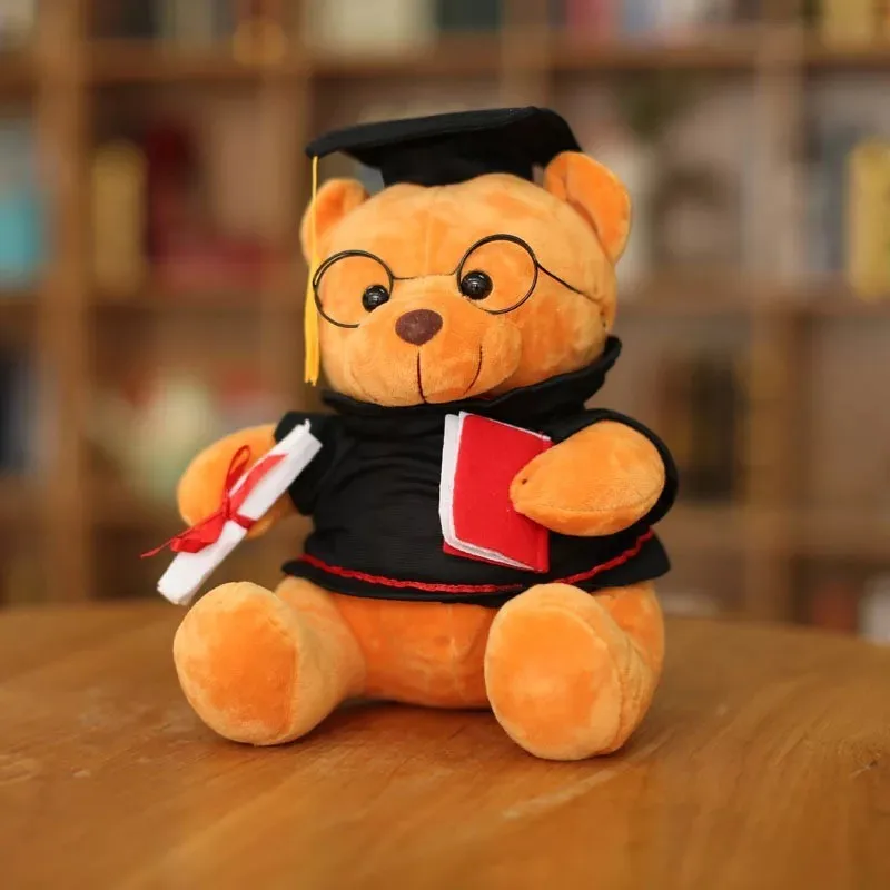 High Quality Sitting Plush Graduation Plushie Plushie With Glasses And ...