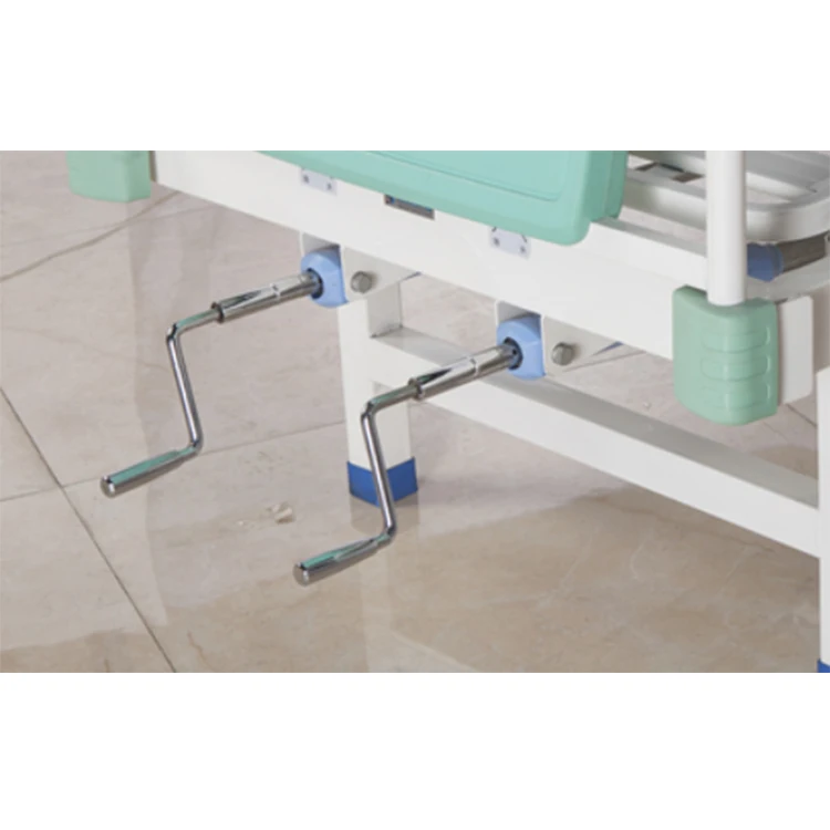 High quality manual double shake stripplate luxury central control castorshospital bed