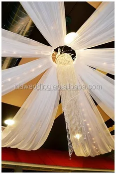 White Chiffon Ceiling Draping Wedding Decoration Backdrop Drape Buy Ceiling Draping Wedding Backdrop Drape Wedding Decoration Ceiling Drape Product