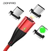 Foxconn fast flat type c micro usb to usb 3 in1 magnetic charging metal cable for apple android charger cable