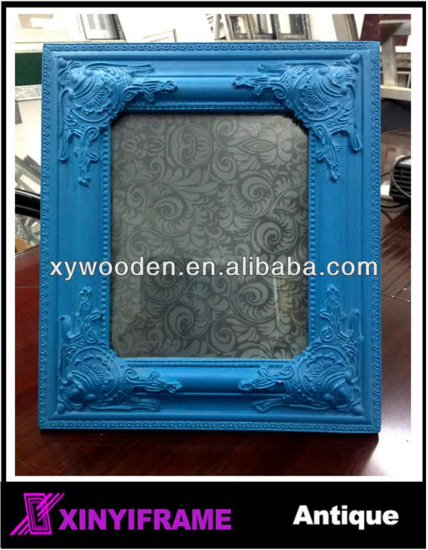 Baroque Decorative Modern Wood Frame 8x10 Matted Black Picture Frame