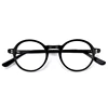 Women Vintage Glasses Plain Mirror Round Acetate Optical Frame
