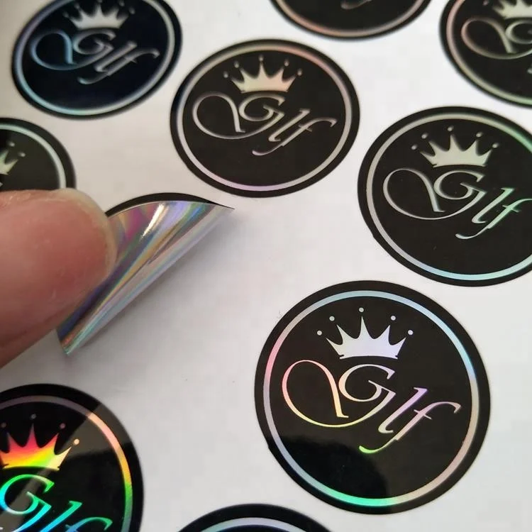 custom waterproof self adhesive laser material die cut sticker