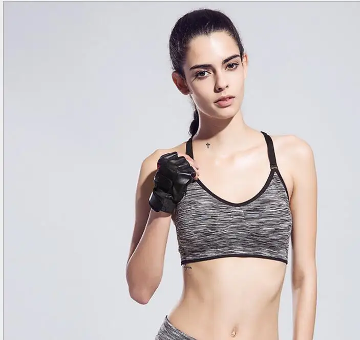 

Ladies fashion section stained bra running fitness yoga sports bra, Customized