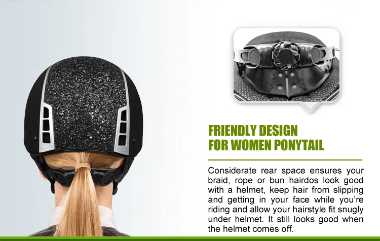 Ponytail discount friendly helmet