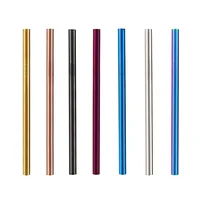 

1.2mm Milkshake Bubble Tea Straws Metal, Eco-Friendly Stainless Steel Straws