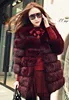 2017 New Element FashionWine Fox Fur Coat/Wholesale And Retail