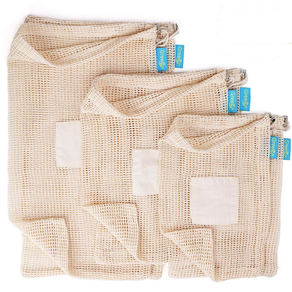 

Reusable Produce Mesh Bags Cotton Ecofriendly Storage Bags