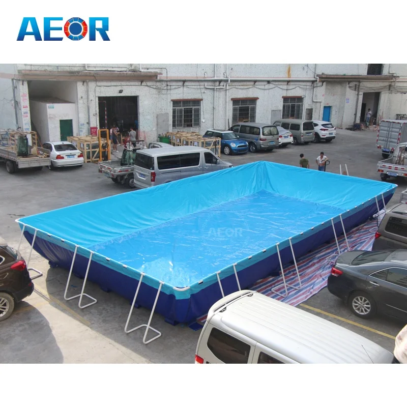 

New design Rectangular above ground swimming pool,indoor Portable pools used for sale, Blue or optional