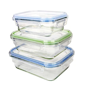 Image of Microwavable Heat resistant Borosilicate glass Food Container