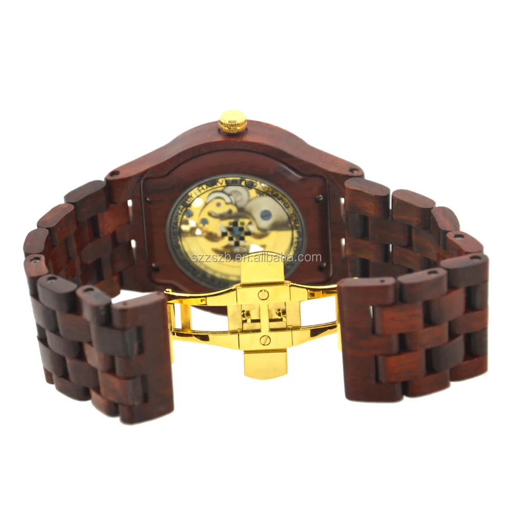 

New Men wood case watch