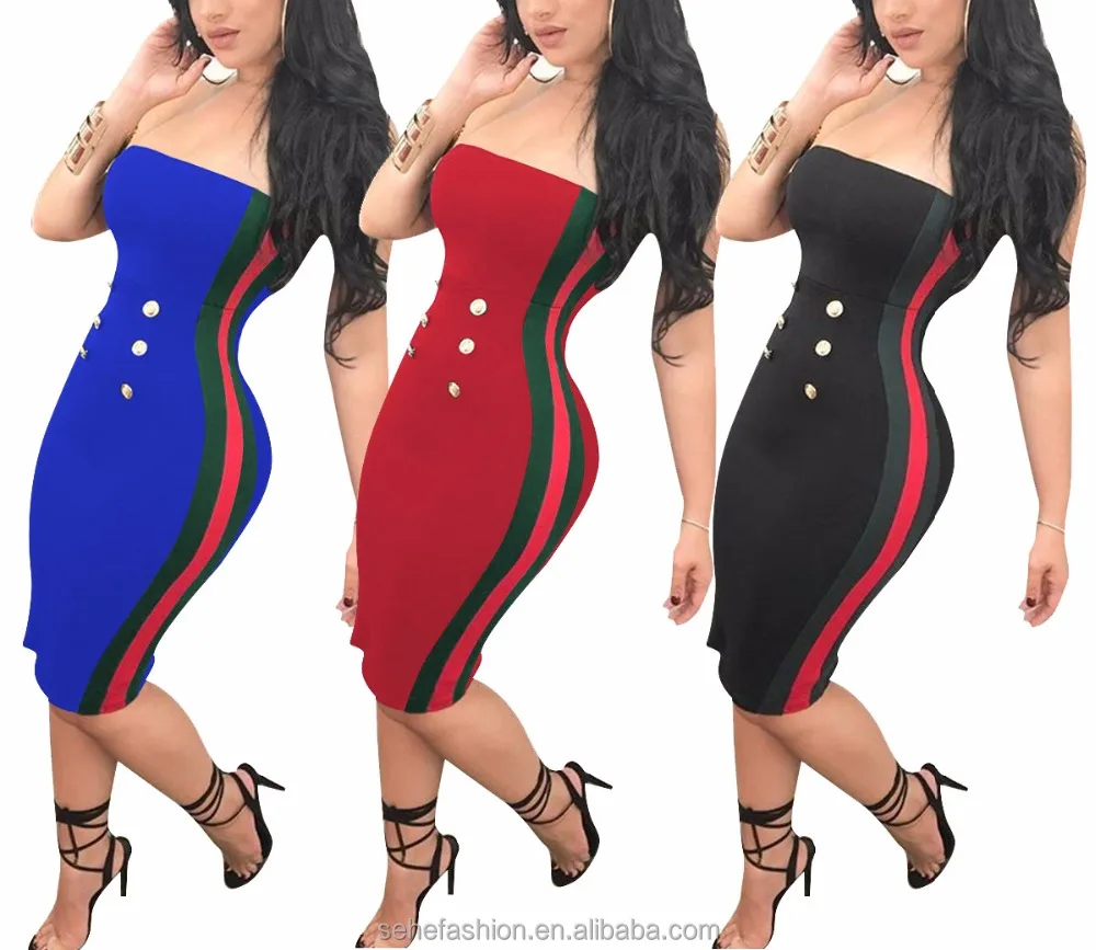 

80306-MX9 Sexy new fashion women bodycon dress knee length off shoulder sexy club dress
