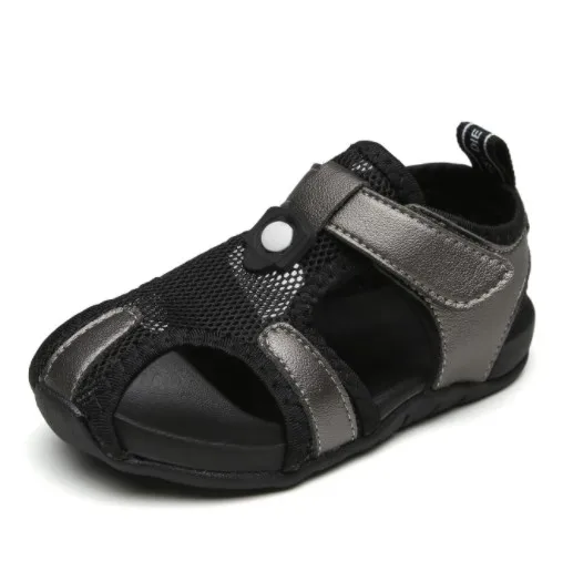 

Summer's New Boys' Casual Sandals For Babies With Soft Soles And Non-Slip Sandals, Black/white