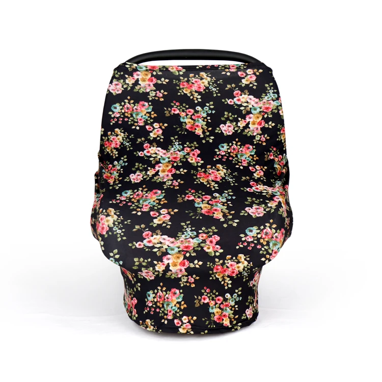 floral car seat and stroller