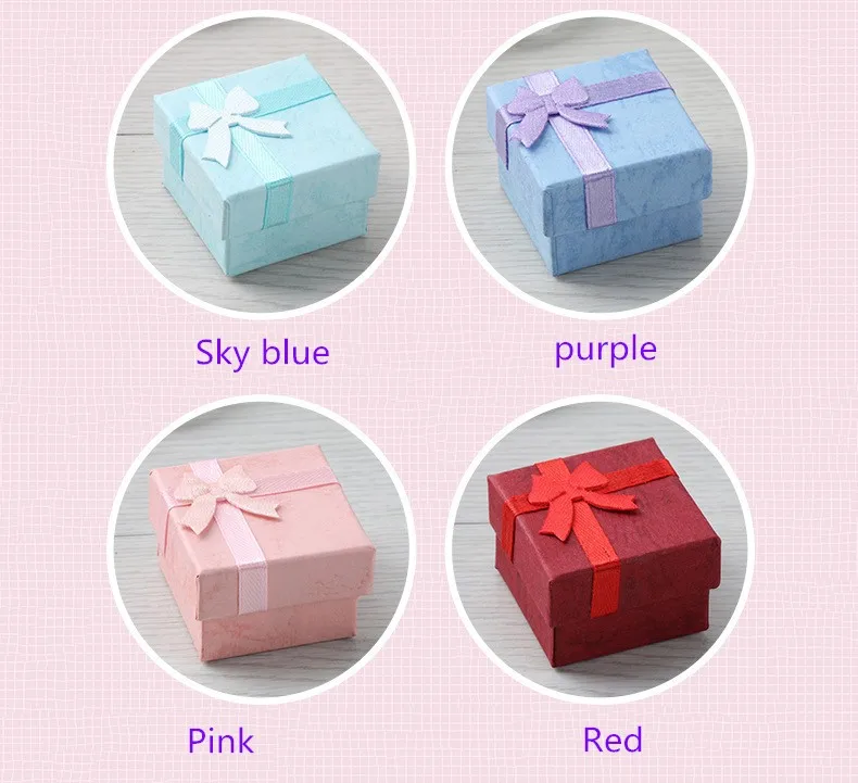 Wholesale Small Paper Cardboard Ring Jewelry Box Handmade Foam Insert