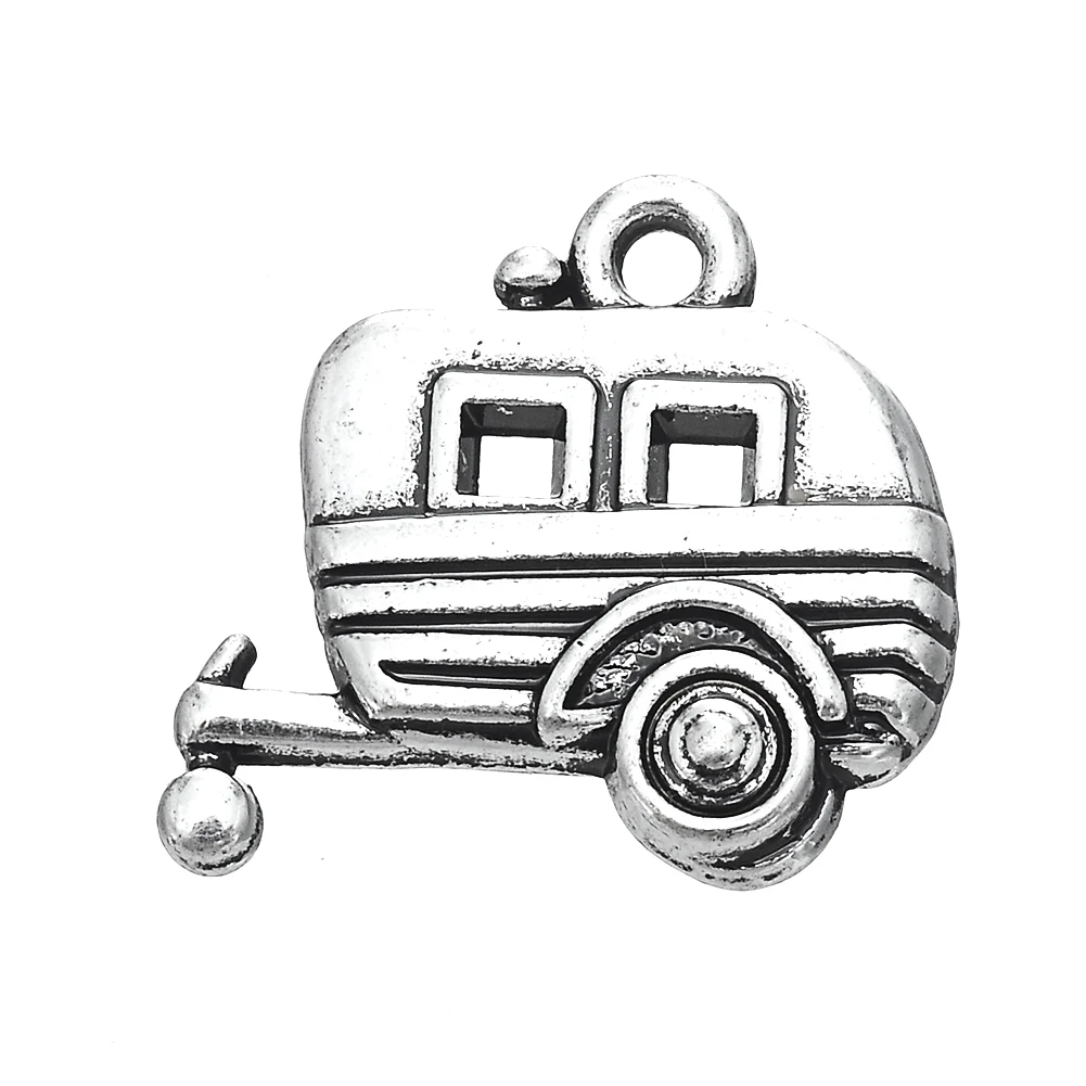 

e-packing free shipping zinc alloy antique silver camping trailer lobster clasp charm charms for bracelets ECO-friendly jewelry