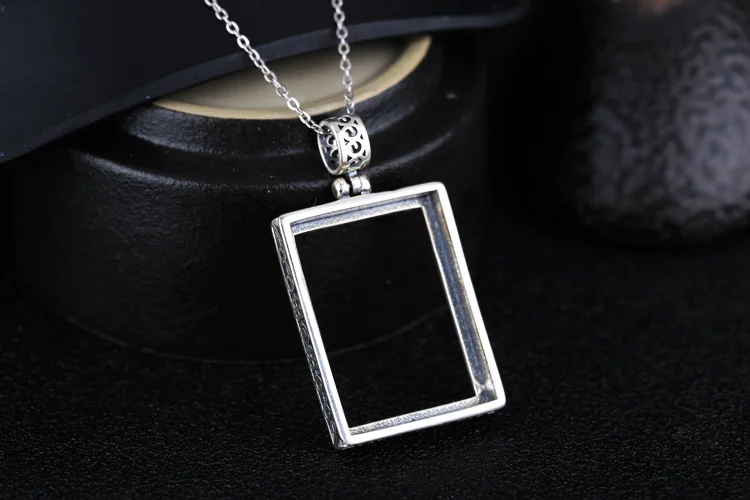 100 925 Sterling Silver Vintage Pendant Blank Fit 18*25mm Turquoise