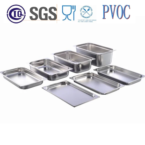 
EN631-1 Standard EU &US Size hotel food pan, steam table pan Gastronorm Pan (304 SS NSF & LFGB Approved) 