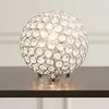 Hot Selling Chrome Metal Ball Uplight Luxury Crystal Table Lamp
