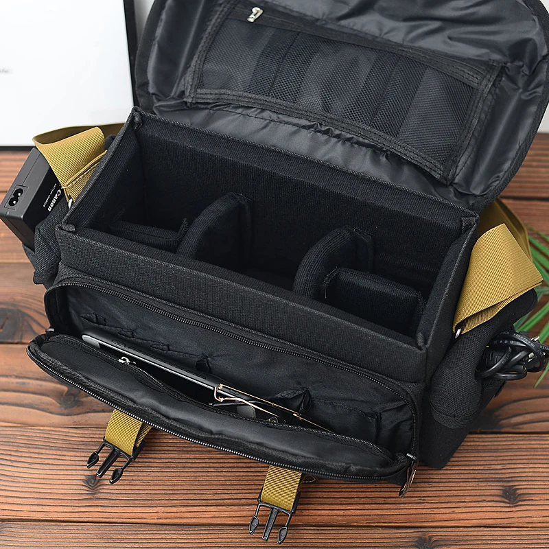 2019 professional manufacturing vintage canvas waterproof digital DSLR fashion video camera bag