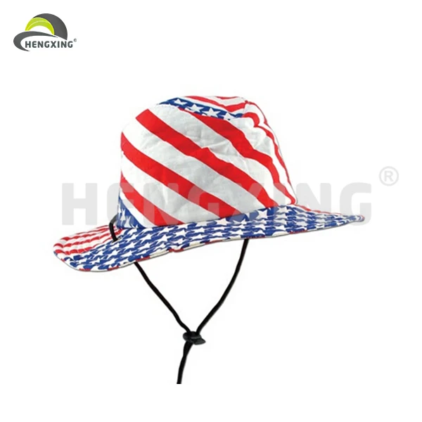 usa bucket hat with string