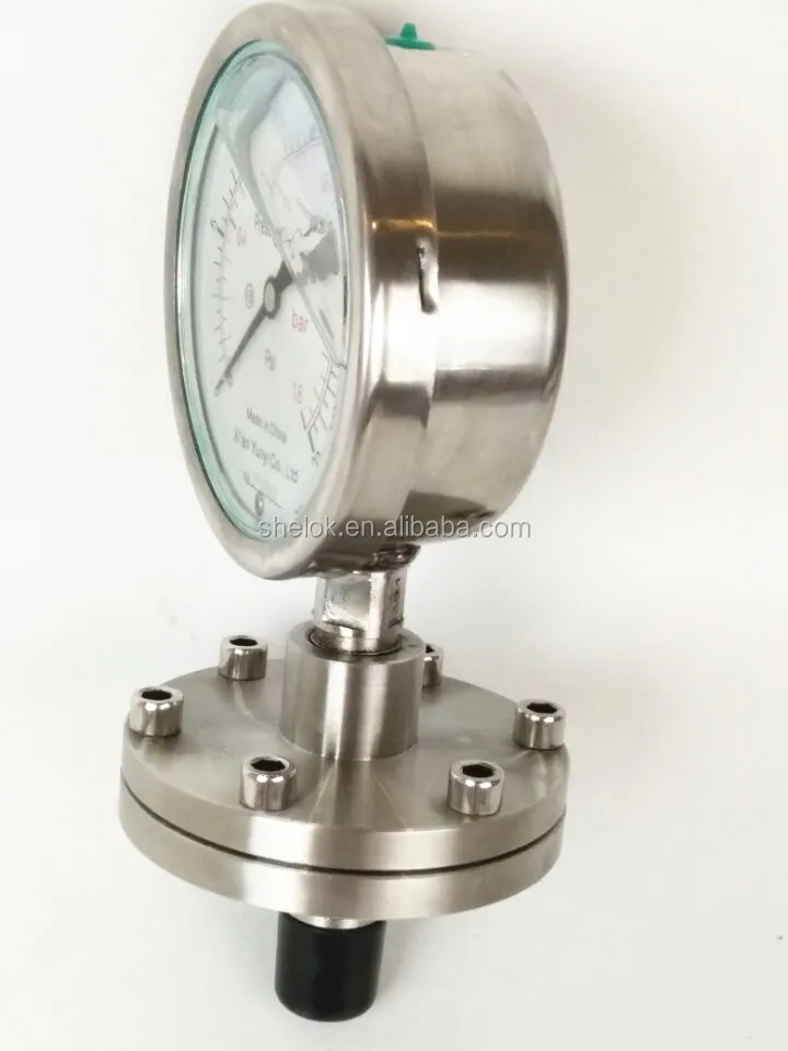Diaphragm precision oil pressure gauge