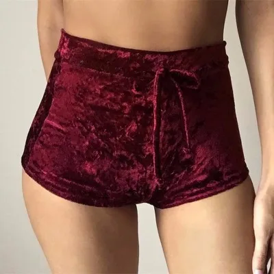 

wholesale sexy High Quality Stylish Velvet Very Hot Shorts For Sexy Ladies, As show