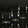 Custom Laser cut clear acrylic angel wing ornaments stand acrylic jewelry holder