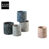 

Bentu Yuan modern trendy design recycling material home decor flower garden terrazzo plant pot green planter pot