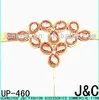 pink color acrylic stone with rhinestone sandal uppers part