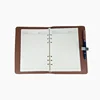 OEM custom dairy planner spiral custom portfolio travel PU leather notebook with 8G Lock Usb Flash Disk